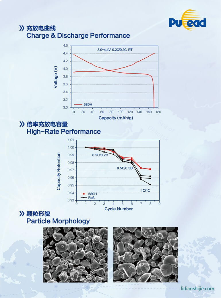 北大先行锂离子电池正极材料钴酸锂LCO-580H性能参数